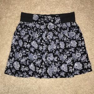 Navy and white skirt